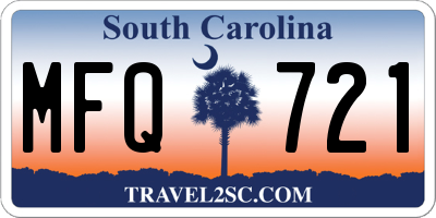 SC license plate MFQ721