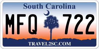 SC license plate MFQ722