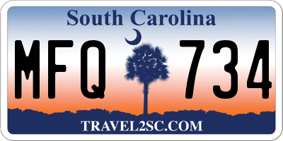 SC license plate MFQ734