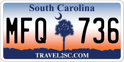 SC license plate MFQ736