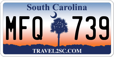 SC license plate MFQ739