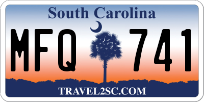 SC license plate MFQ741