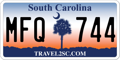 SC license plate MFQ744