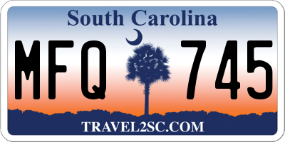 SC license plate MFQ745