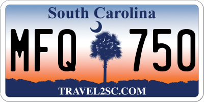 SC license plate MFQ750