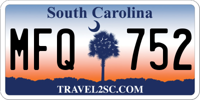 SC license plate MFQ752