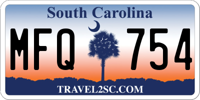 SC license plate MFQ754