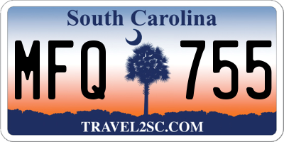 SC license plate MFQ755