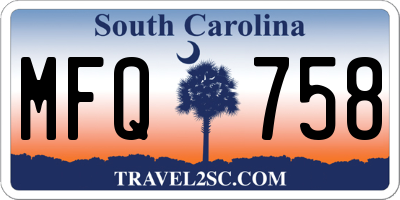 SC license plate MFQ758