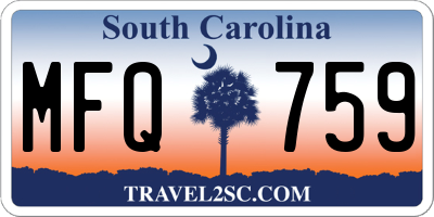 SC license plate MFQ759