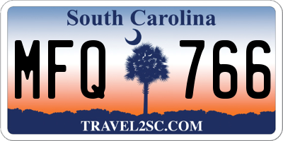 SC license plate MFQ766