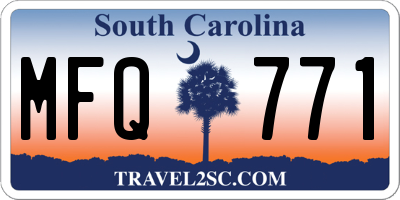 SC license plate MFQ771