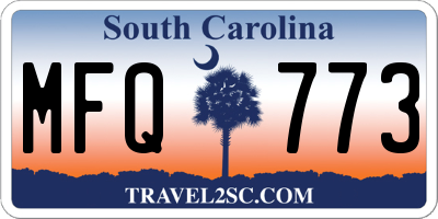 SC license plate MFQ773