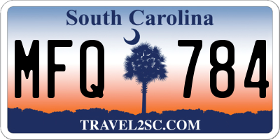 SC license plate MFQ784
