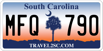 SC license plate MFQ790