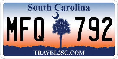 SC license plate MFQ792
