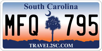SC license plate MFQ795