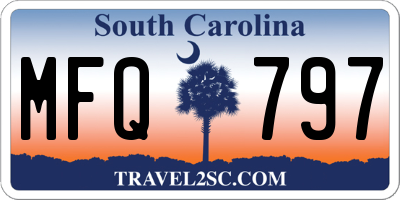 SC license plate MFQ797
