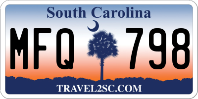 SC license plate MFQ798