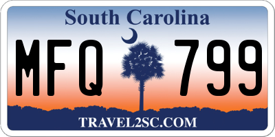 SC license plate MFQ799