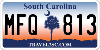 SC license plate MFQ813