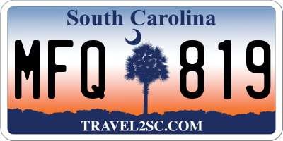 SC license plate MFQ819