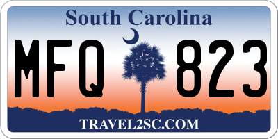 SC license plate MFQ823