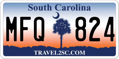 SC license plate MFQ824