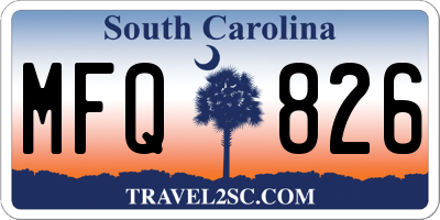 SC license plate MFQ826