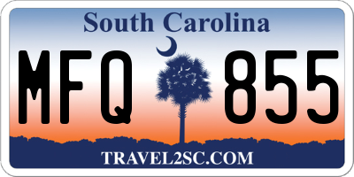 SC license plate MFQ855