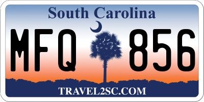 SC license plate MFQ856