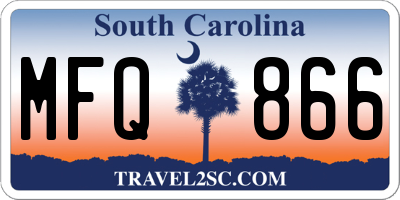 SC license plate MFQ866