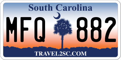 SC license plate MFQ882