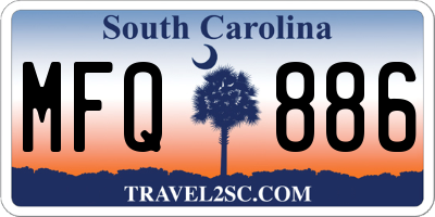 SC license plate MFQ886
