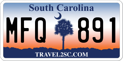 SC license plate MFQ891