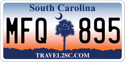 SC license plate MFQ895