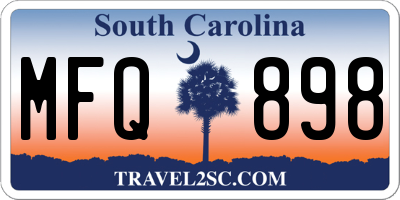 SC license plate MFQ898