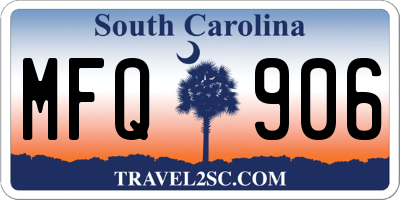 SC license plate MFQ906