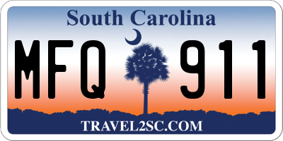 SC license plate MFQ911