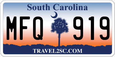 SC license plate MFQ919