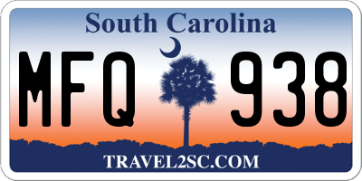 SC license plate MFQ938
