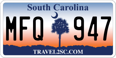 SC license plate MFQ947