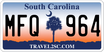 SC license plate MFQ964