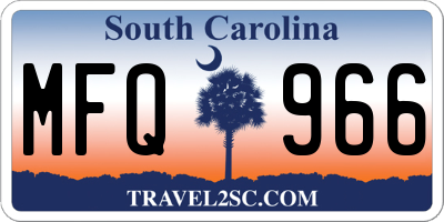 SC license plate MFQ966