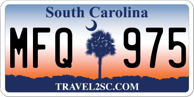 SC license plate MFQ975