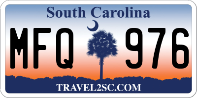 SC license plate MFQ976