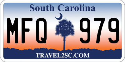 SC license plate MFQ979