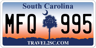 SC license plate MFQ995