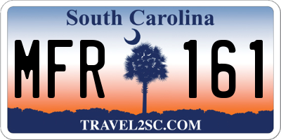 SC license plate MFR161