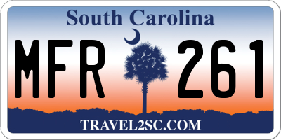 SC license plate MFR261